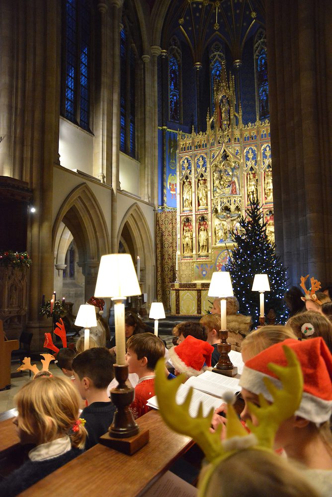 Children singing in concert at Marlborough College